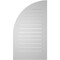 Ekena Millwork Quarter Round Top Right Surface Mount PVC Gable Vent w/ 3-1/2"W x 1"P Standard Frame, 24"W x 42"H GVPQR24X4201SF - alternate 5